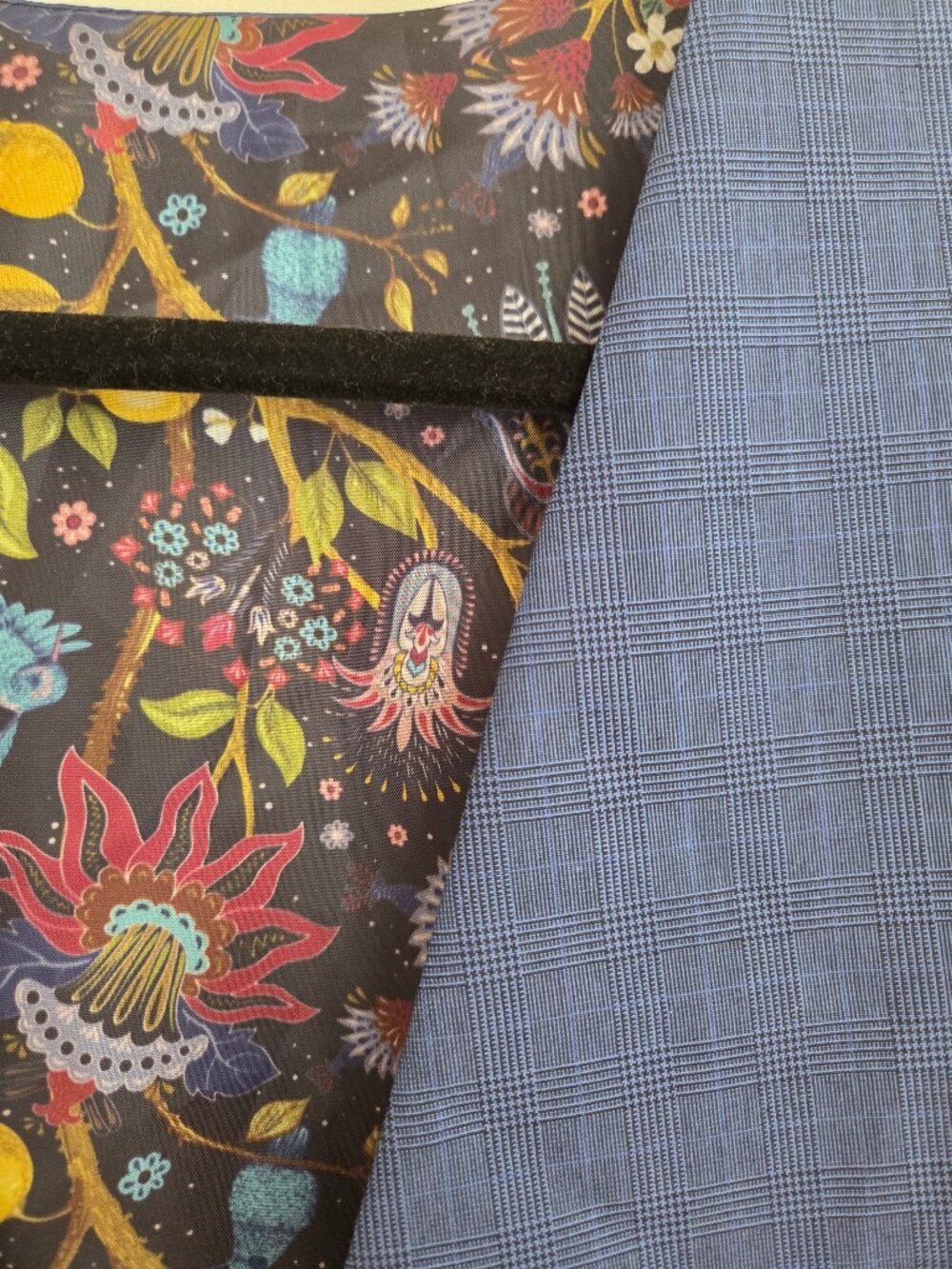Blue Tailored Vest – Floral Lining | Classic with a Fun Twist - Picture 4 of 10